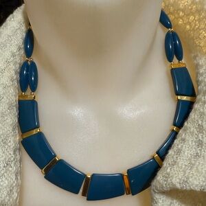 Vintage Trifari Blue Beaded Necklace